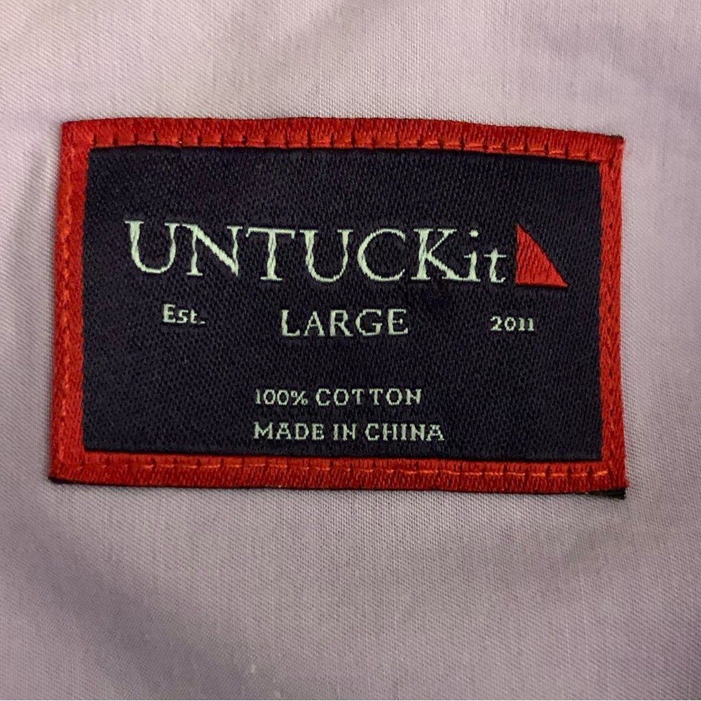 UNTUCKit LS 100% Cotton Lavender Shirt - Picture 3 of 5
